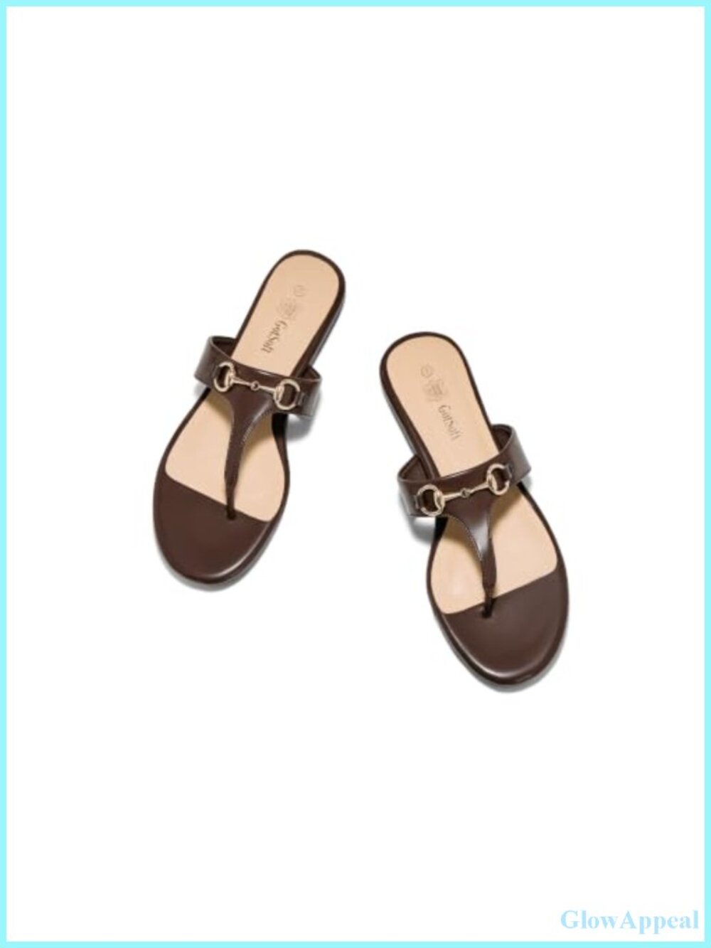 Women's Flat Slide Sandals Metal Chain Slip-On Mules Leather
